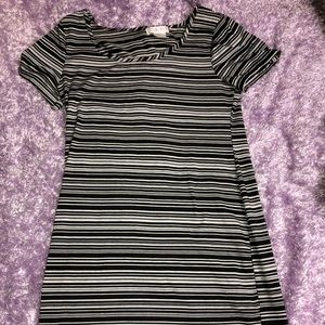 Black and White Strip Dress